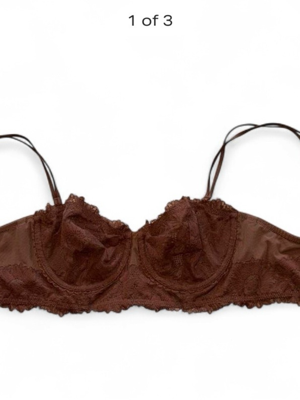 aerie Lace Underwire Bralette - Brown